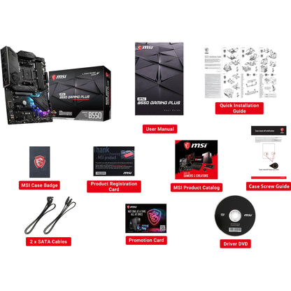 MPG B550 GAMING plus Desktop Motherboard - AMD Chipset - Socket AM4 - ATX (244343)