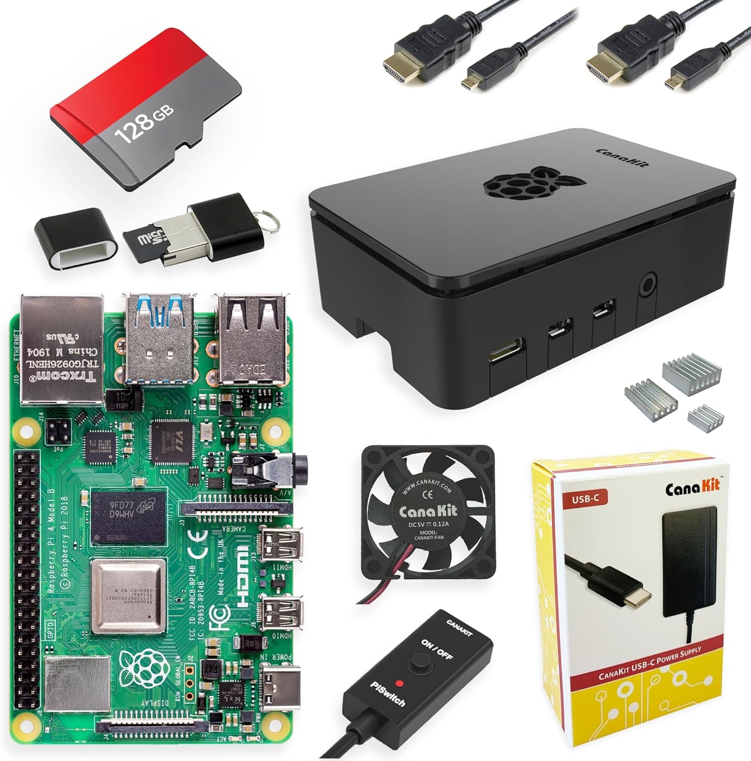 Raspberry Pi 4 8GB Extreme Kit - 128GB Edition (8GB RAM)